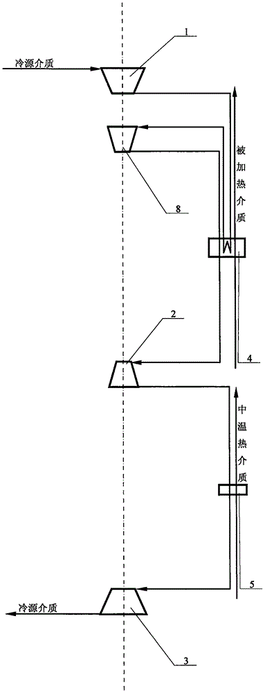 Open type bidirectional thermal cycle and second kind thermal driving compression heat pump