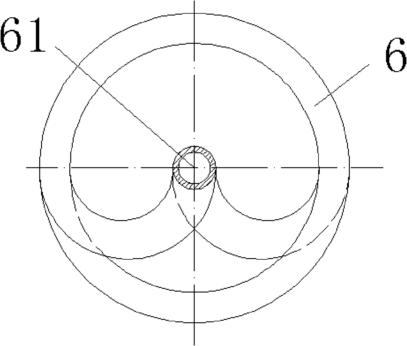 Straight-through type solar energy vacuum heat collecting tube