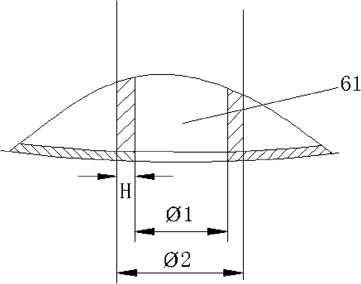 Straight-through type solar energy vacuum heat collecting tube