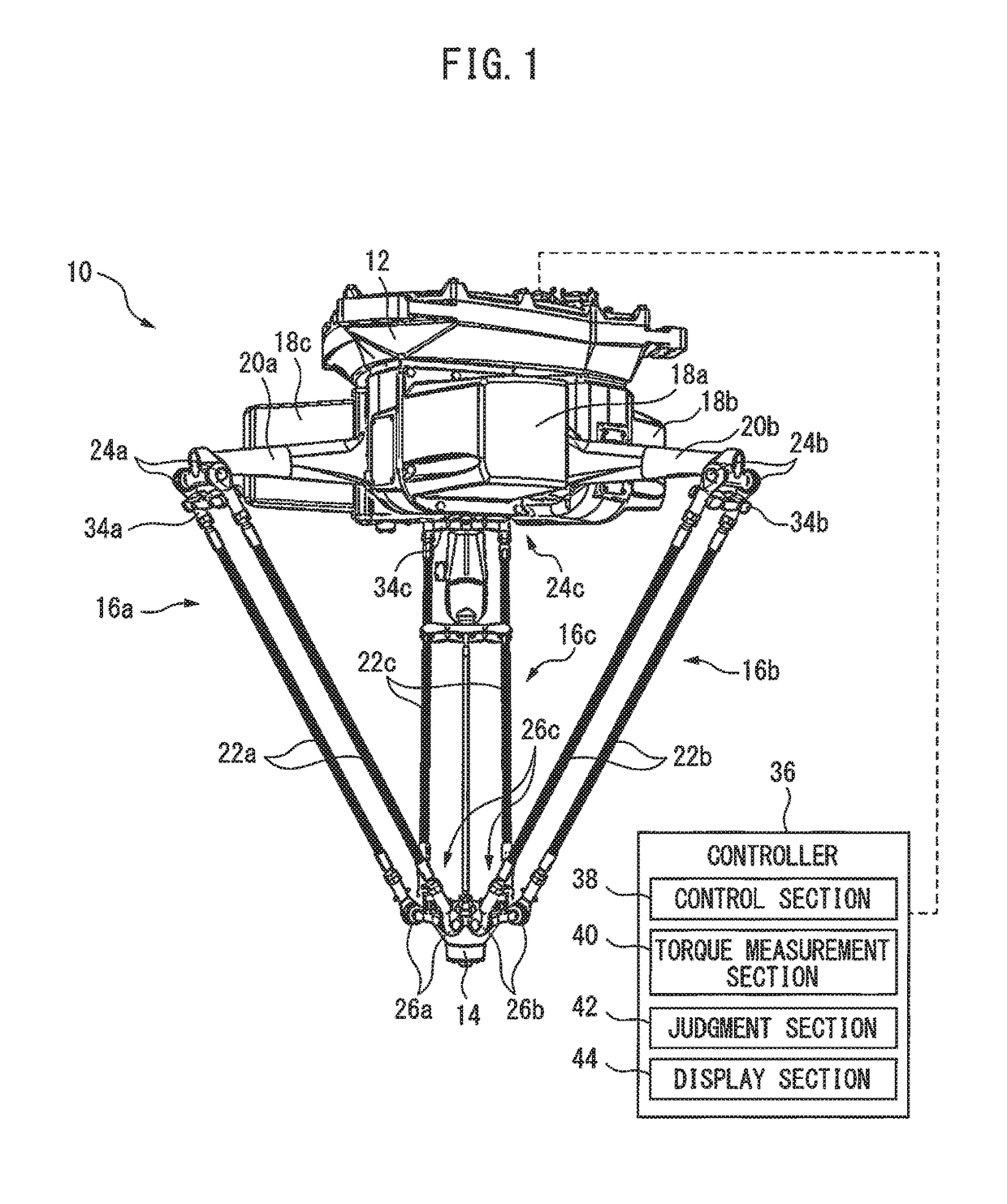 Device and method for detecting abnormality of joint of parallel link robot