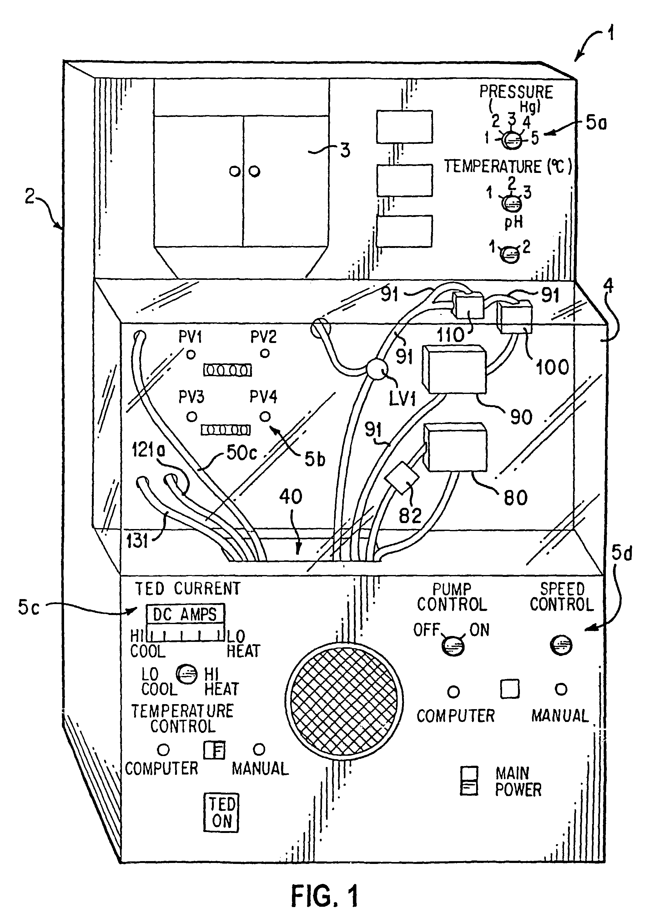 Method and apparatus for pressure control for maintaining viability of organs