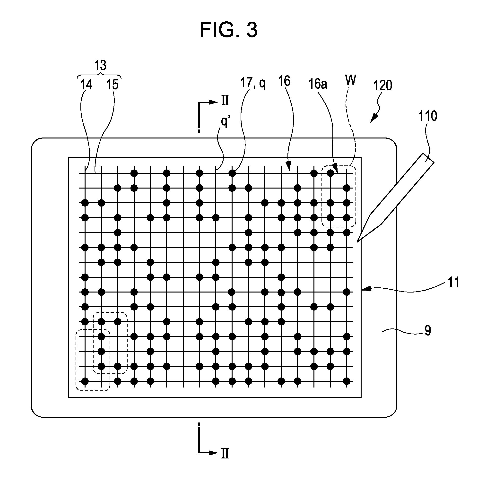 Input function display device