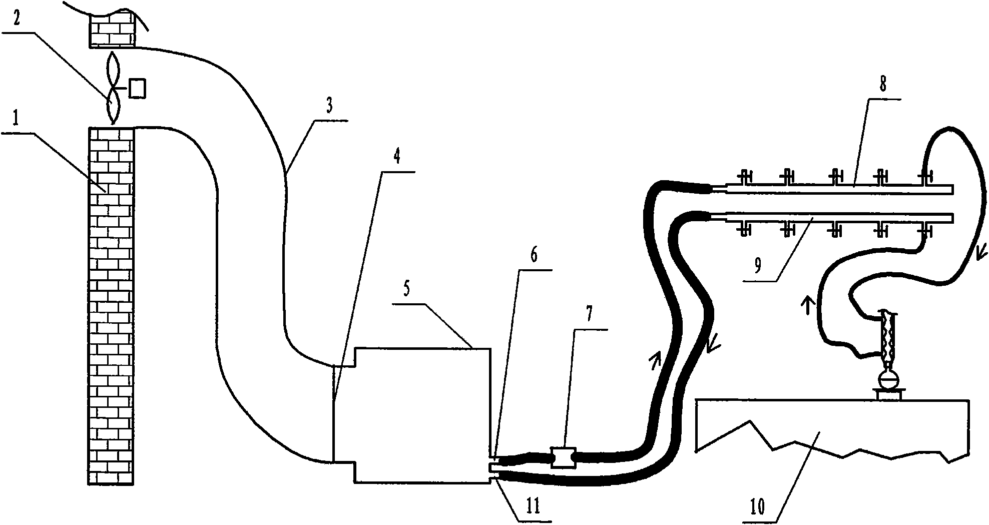 Chemical lab water saving device based on principle of evaporation and heat radiation