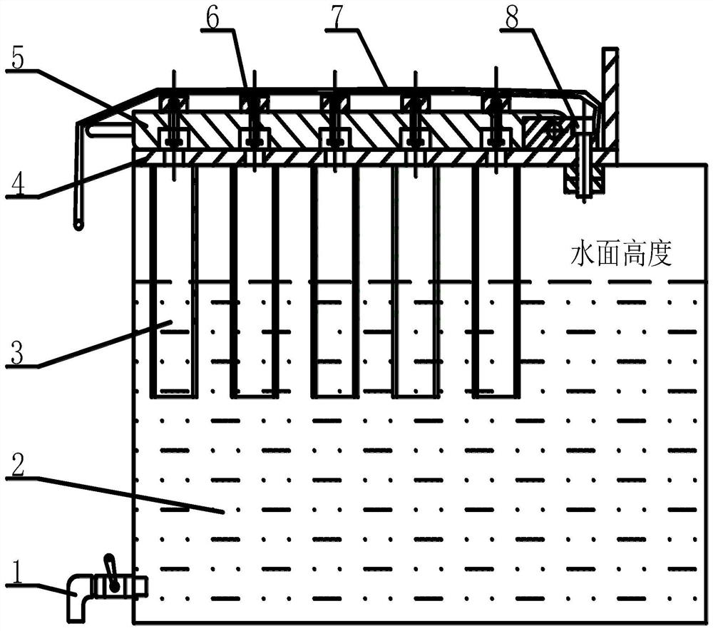 Water tank type destroying device for initiating explosive devices