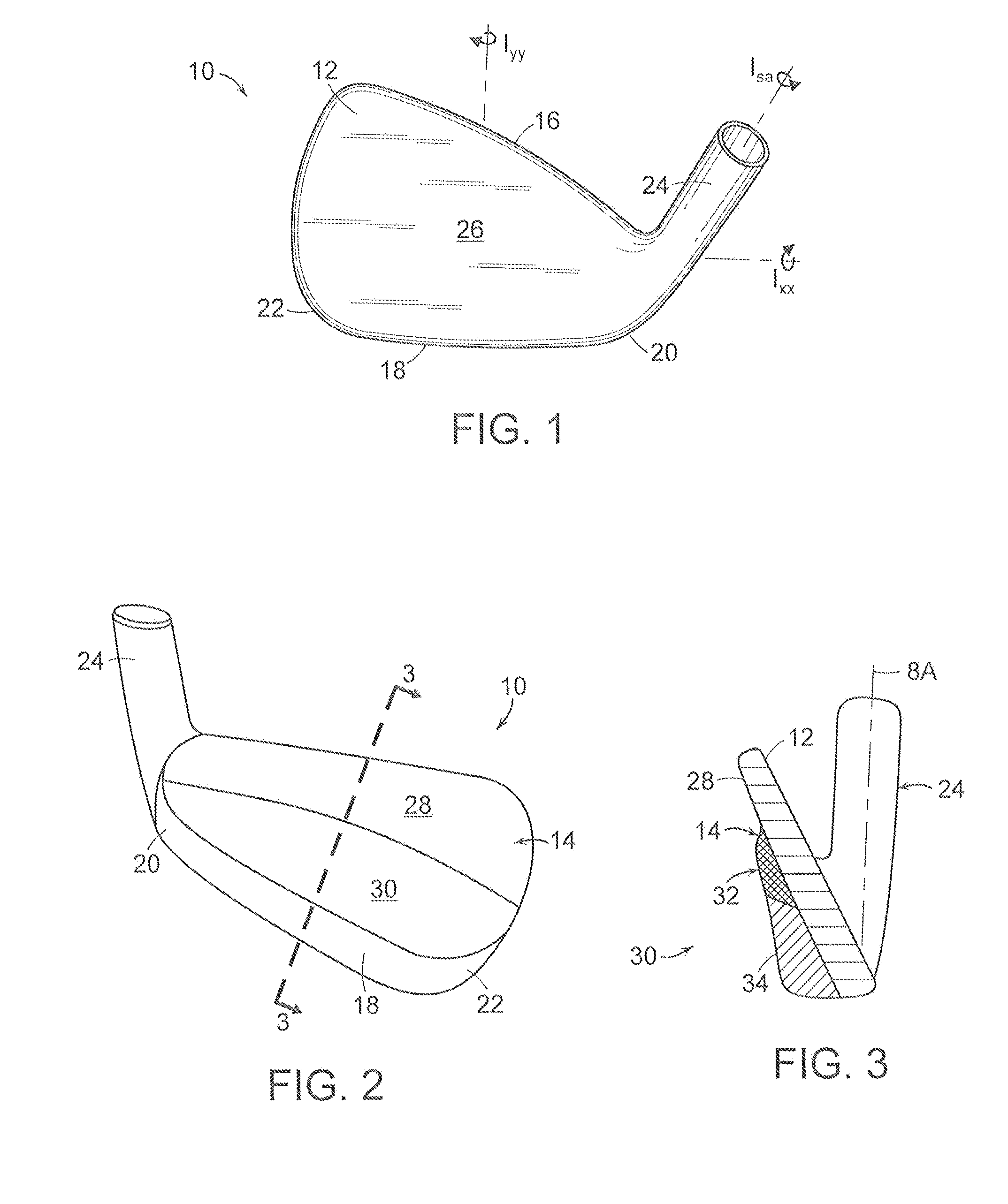 Muscle-back iron golf clubs with higher moment of inertia and lower center of gravity