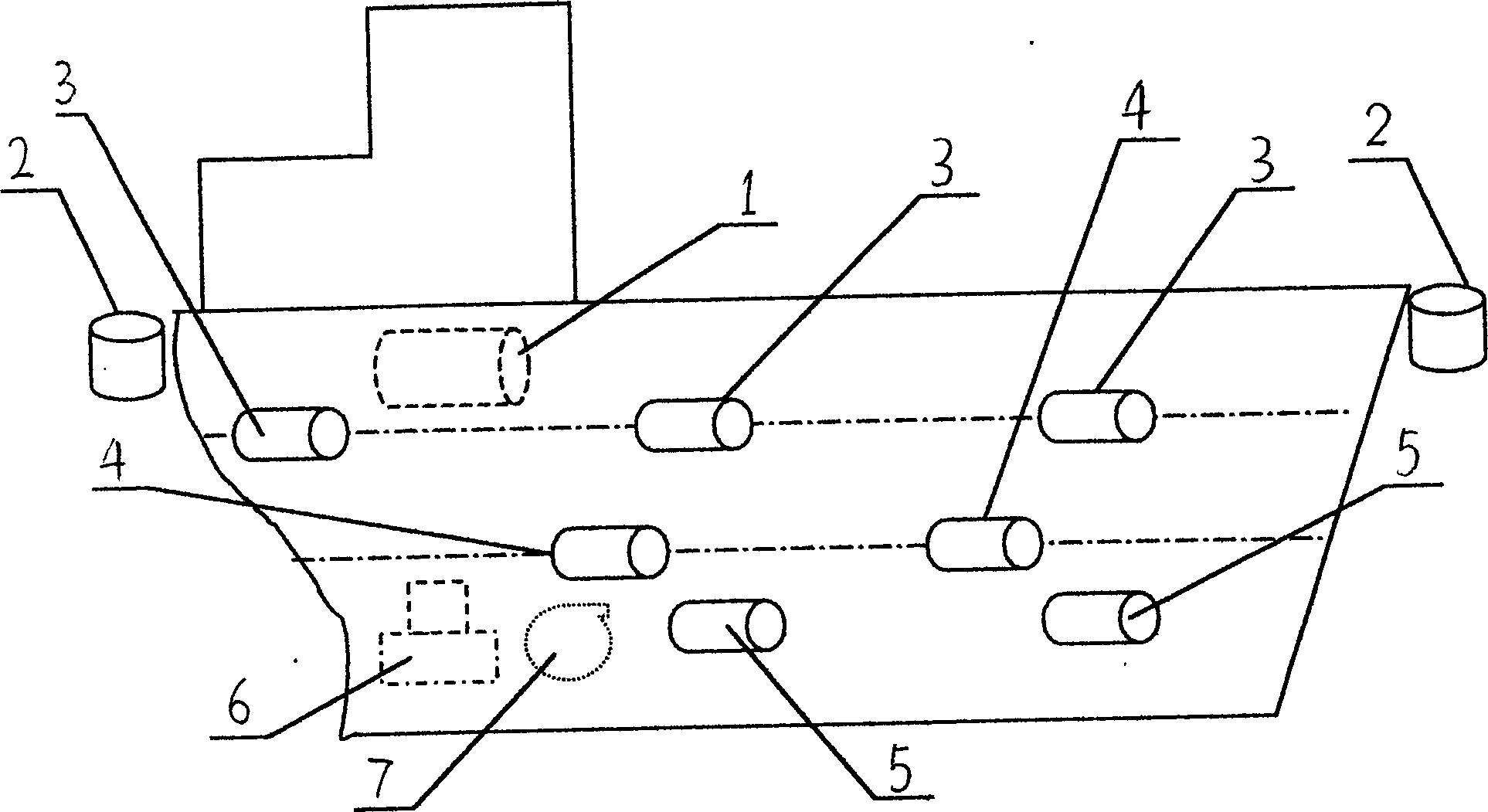 Automatic emergency safety device for ship