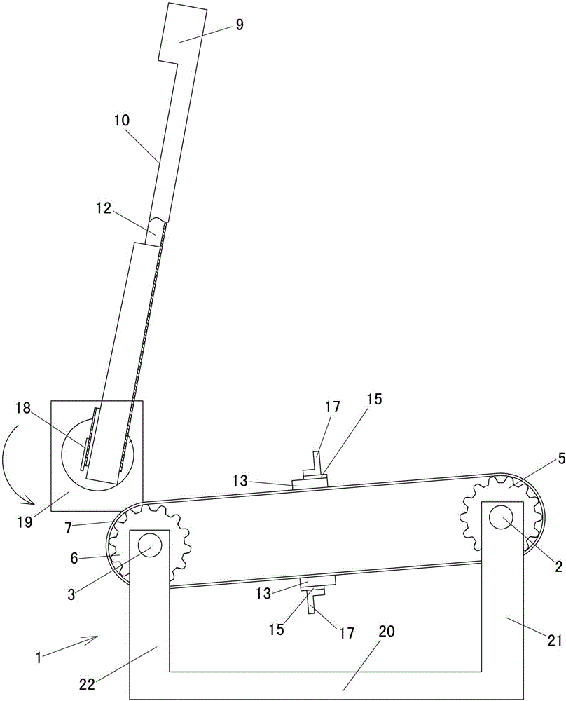 Empty bobbin delivery device