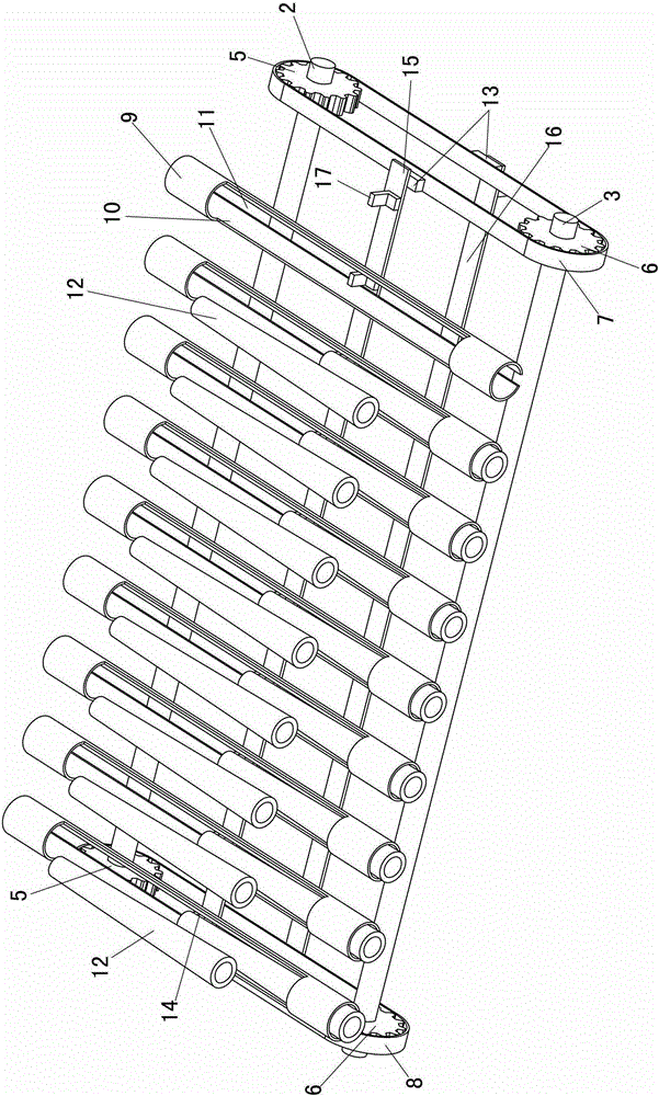 Empty bobbin delivery device