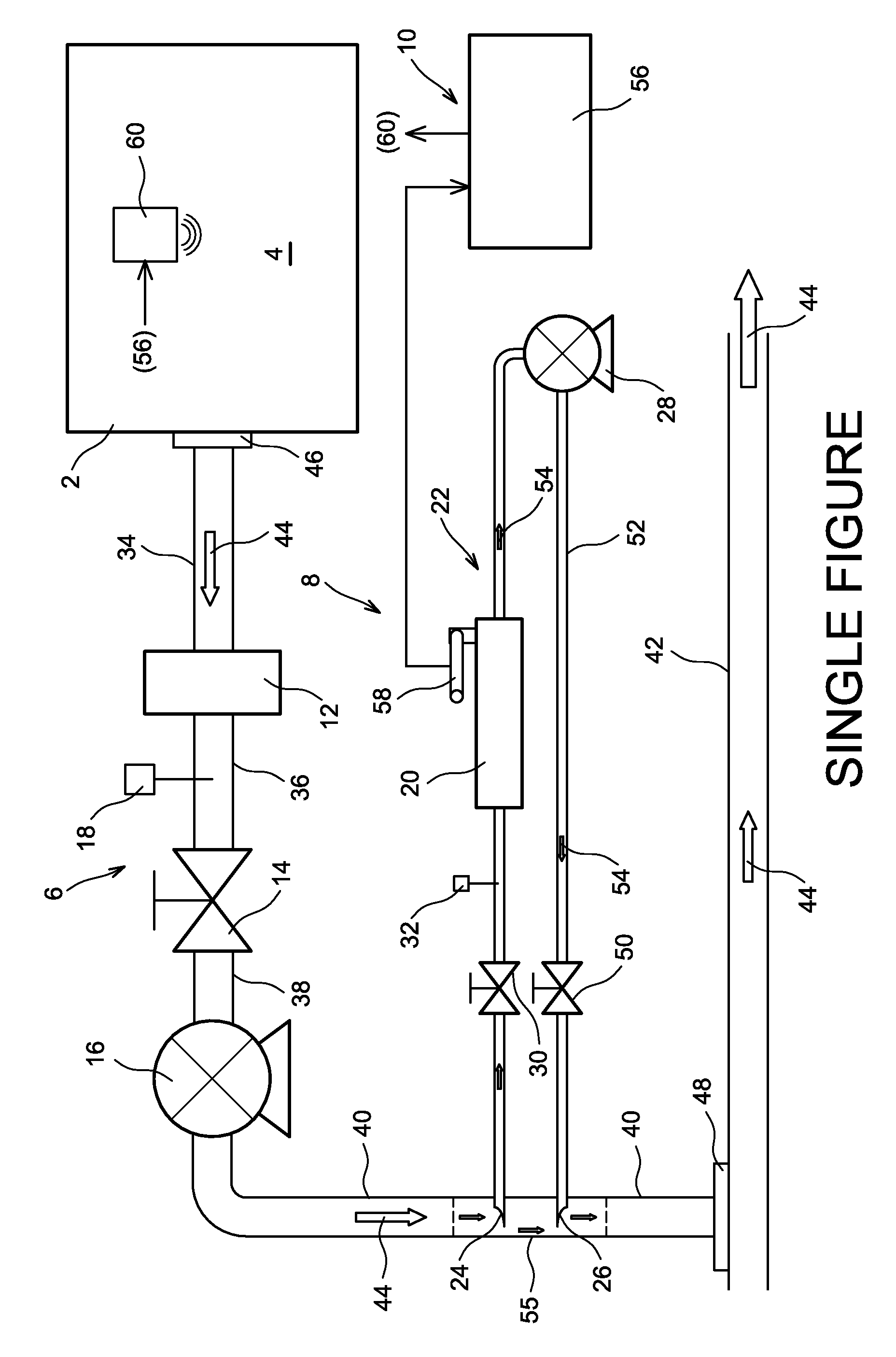 Mobile system for intervention in an atmosphere of radioactive gas, notably tritium