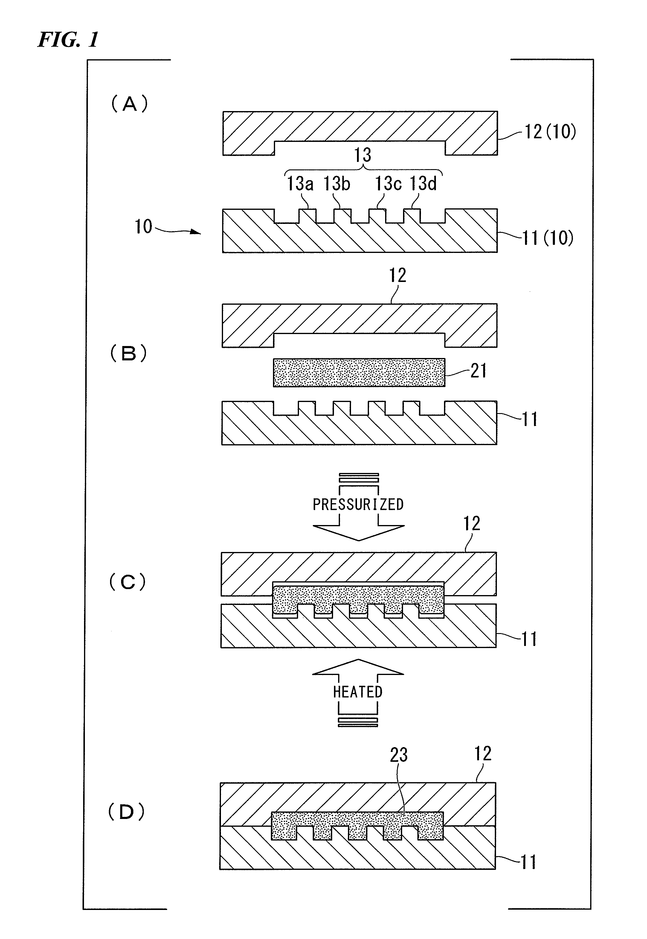 Sheet press molding method and method of manufacturing fuel cell separator