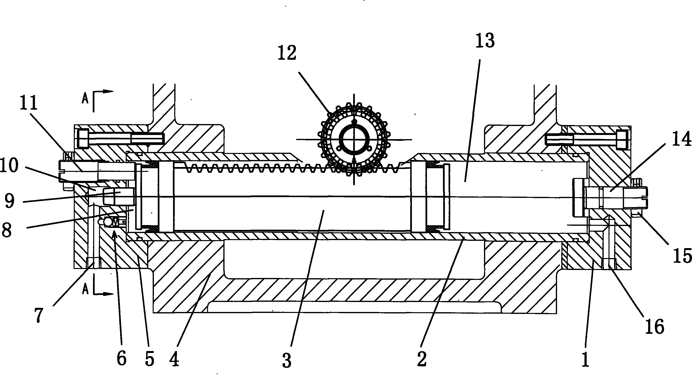 Oil cylinder driving mechanism with buffer function for clamp