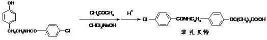 Purification method of bezafibrate in preparation process