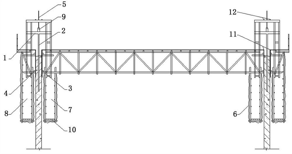 Reinforced concrete silo top plate formwork construction method