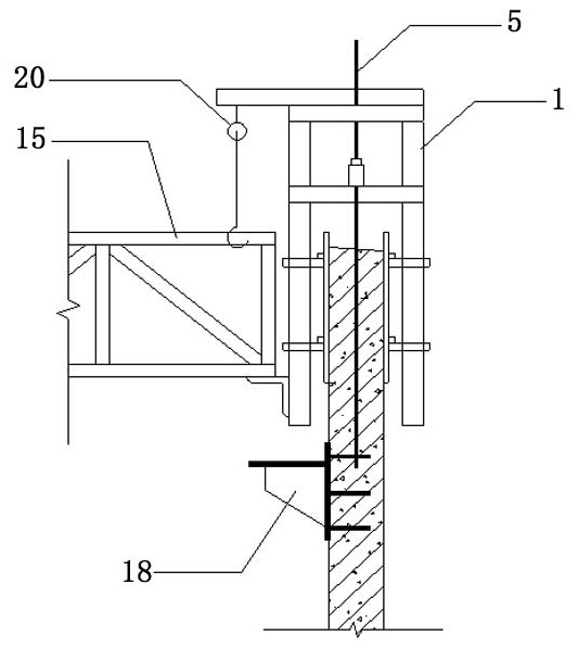 Reinforced concrete silo top plate formwork construction method