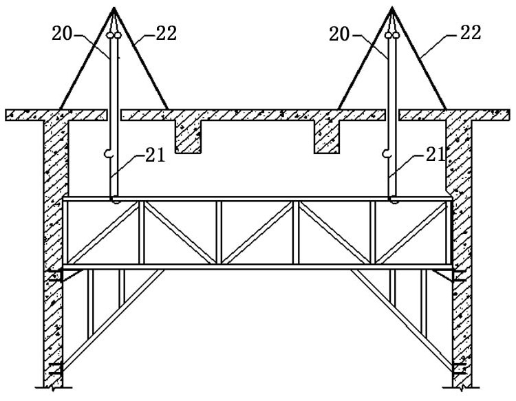 Reinforced concrete silo top plate formwork construction method