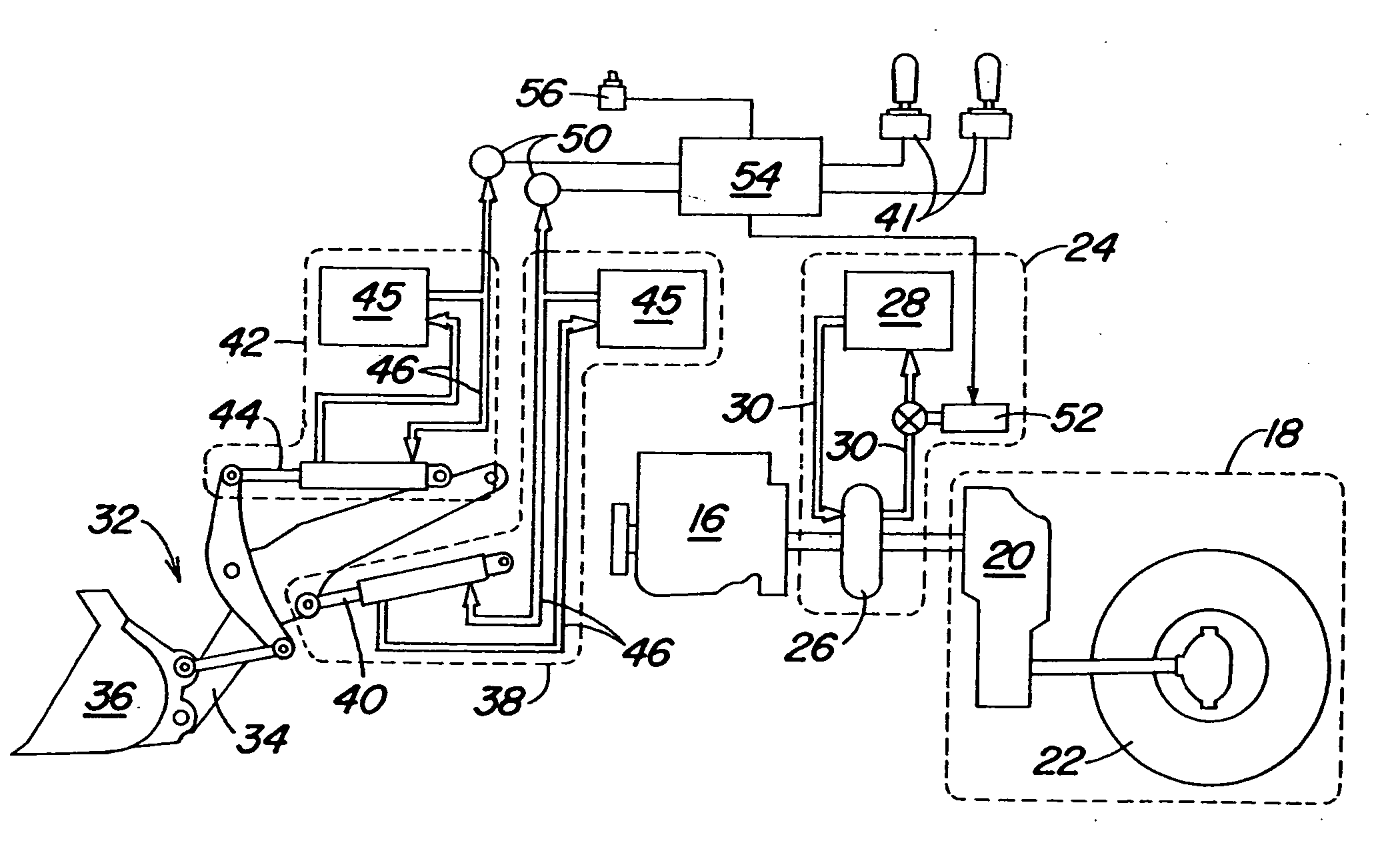 Crowd control system for a loader