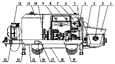 Concrete conveying pump for mine sump