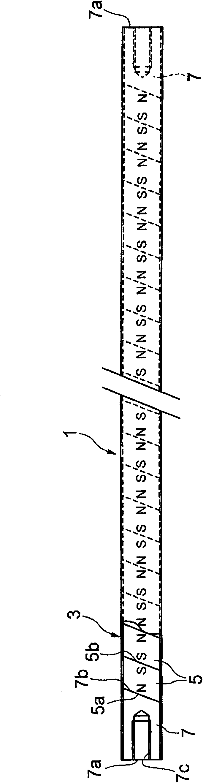 Linear stepping motor