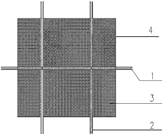 Steel net template for cast-in-situ light concrete wall body and construction technology