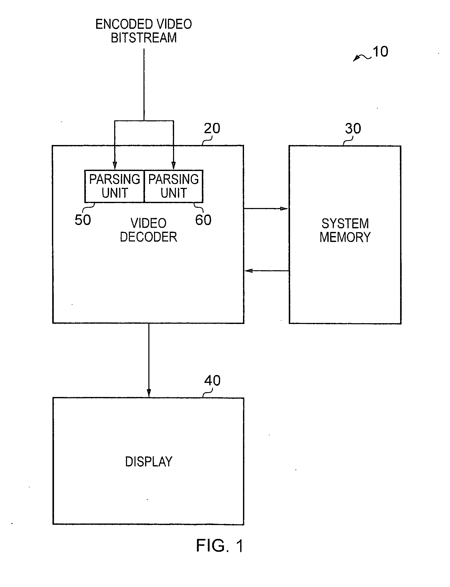 Parallel parsing in a video decoder