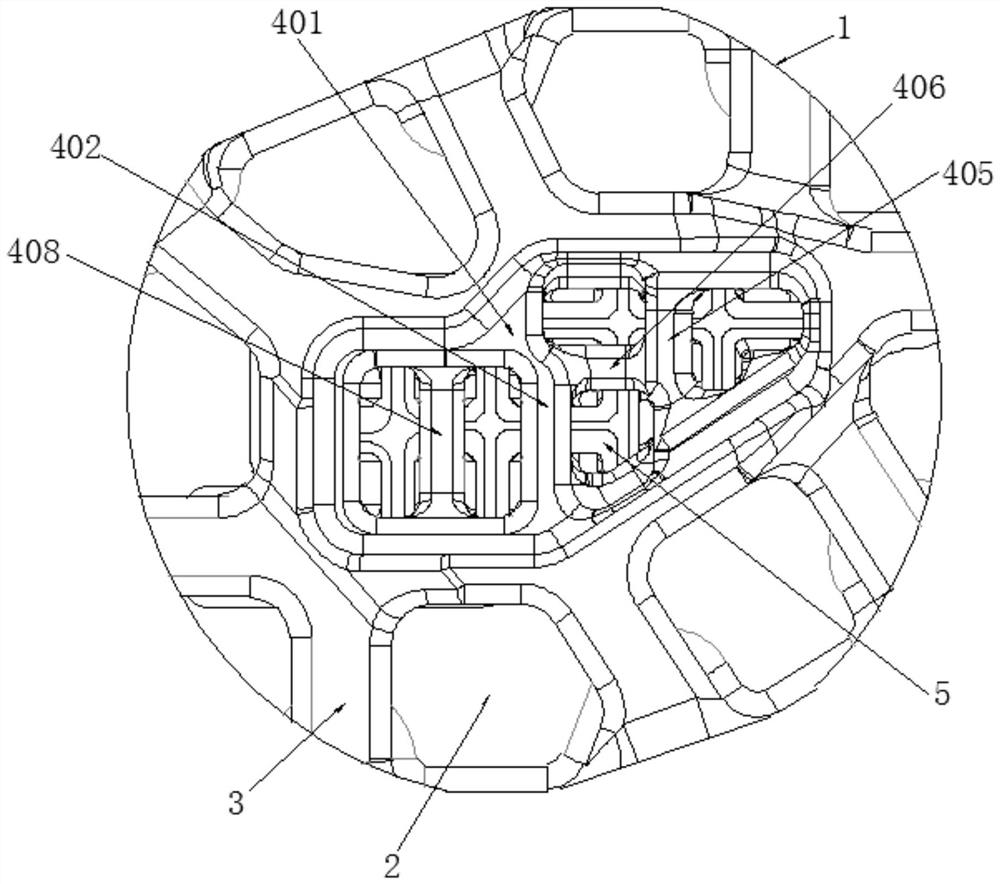 Multi-work-head battery frame extrusion die