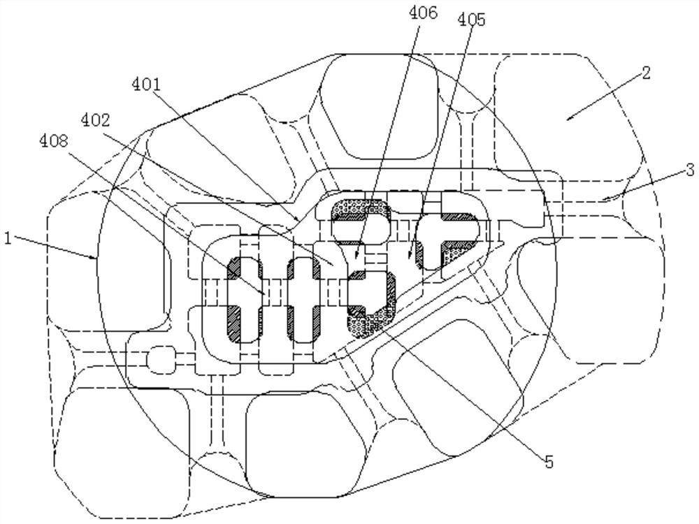 Multi-work-head battery frame extrusion die