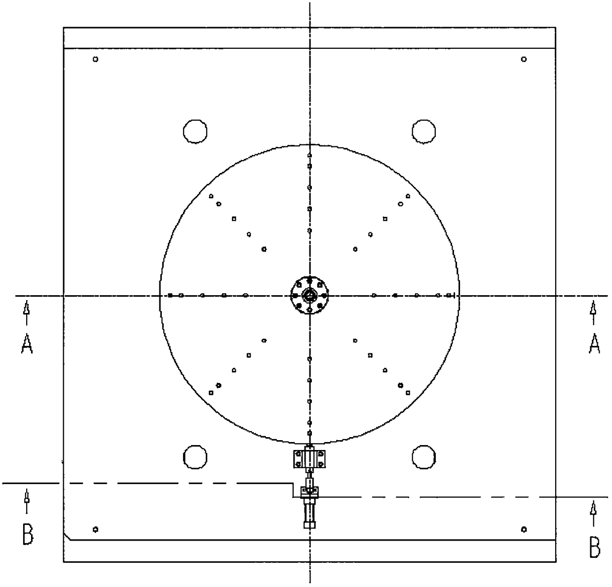 Comprehensive test table for mass center and rotational inertia of large-tonnage product