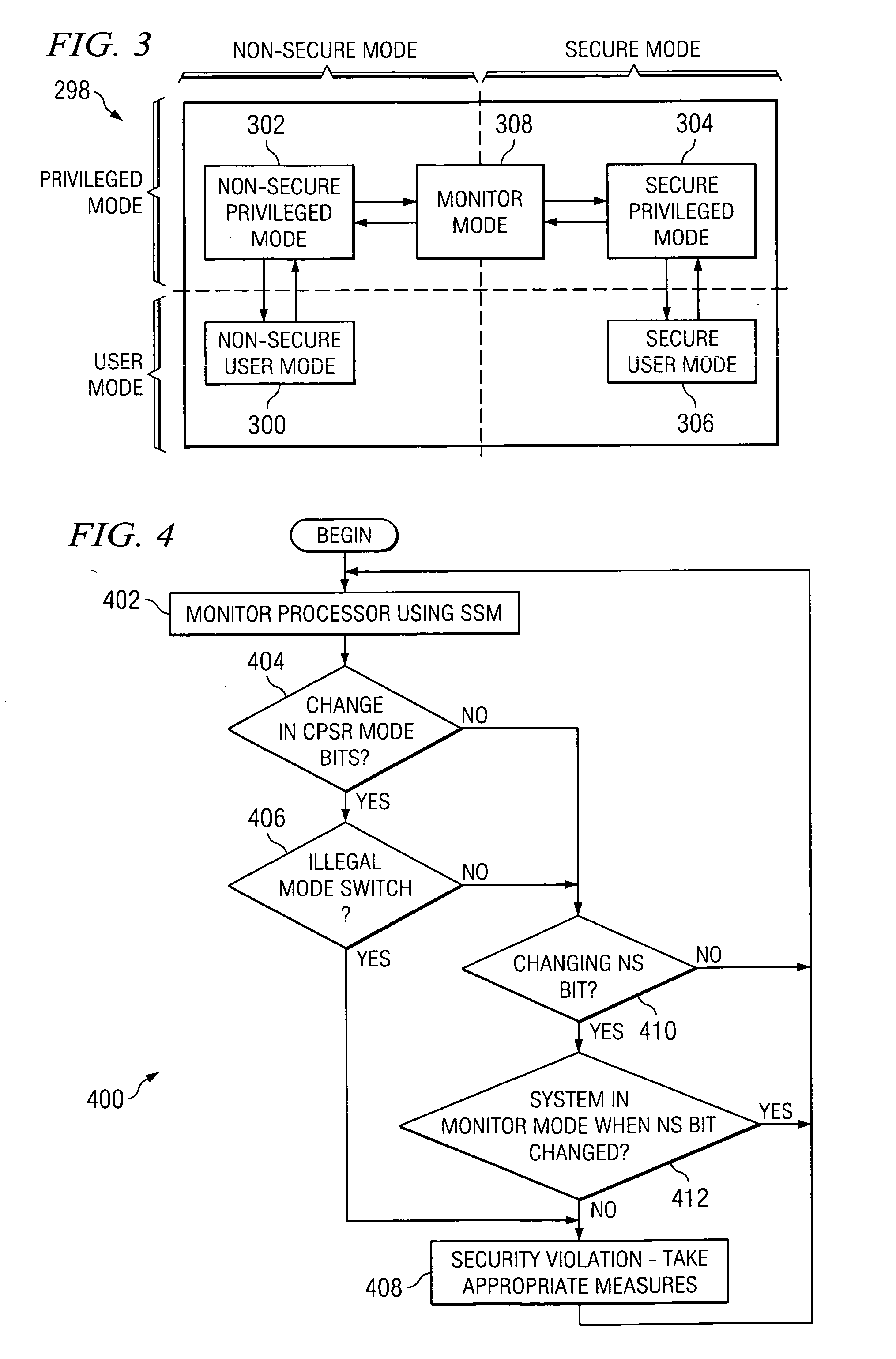 Method and system for preventing unauthorized processor mode switches