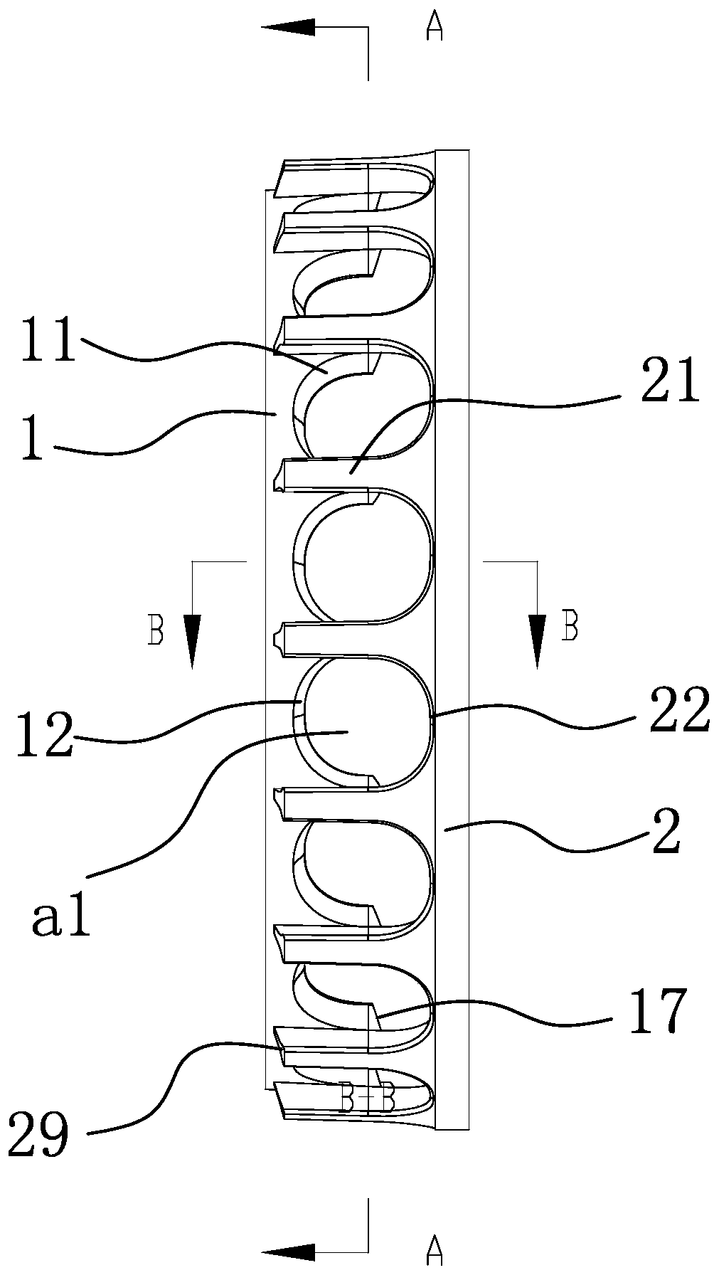 Angular contact ball bearing retainer