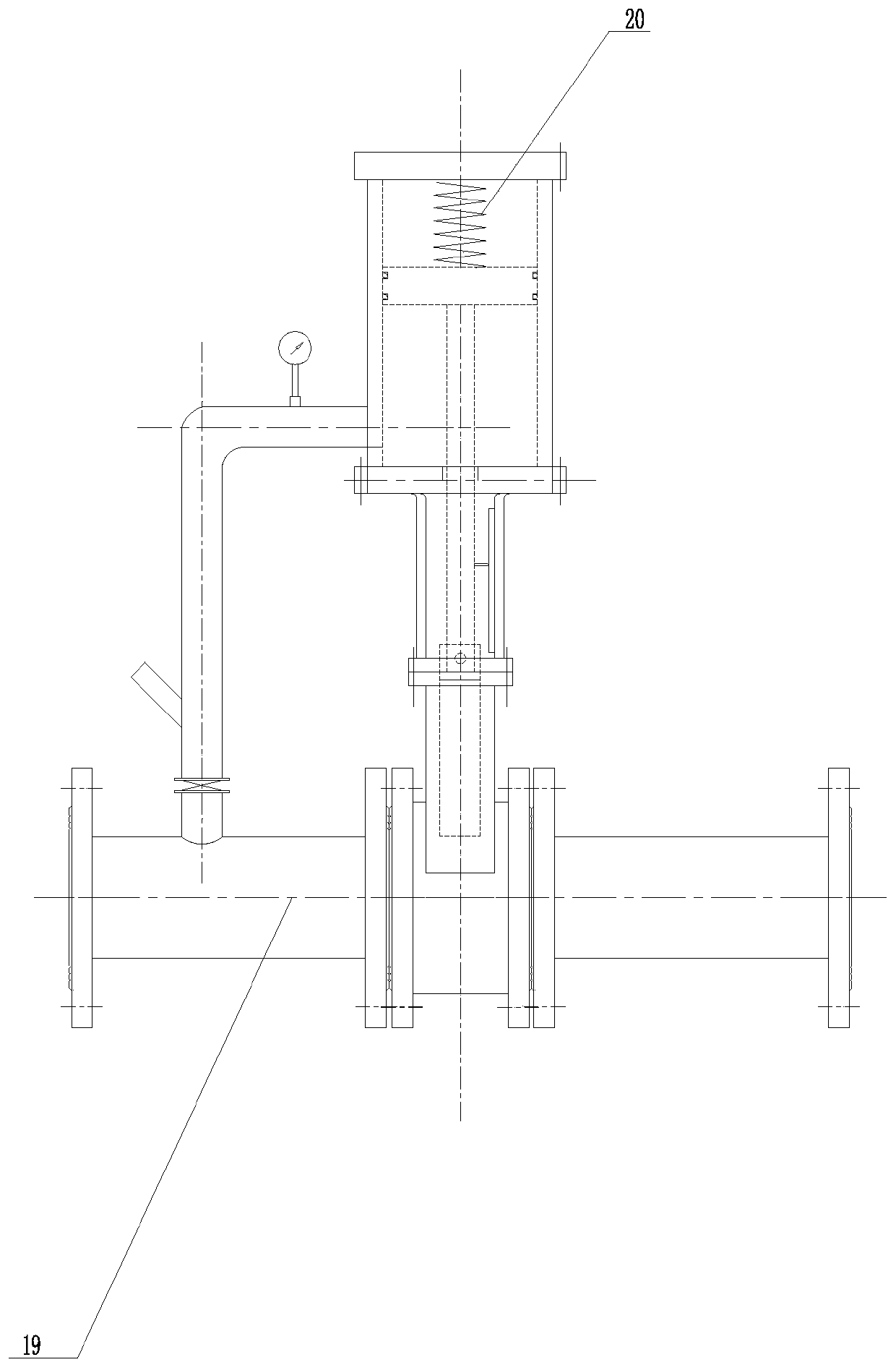 Dynamic water pressure regulation and control pipe network safety device