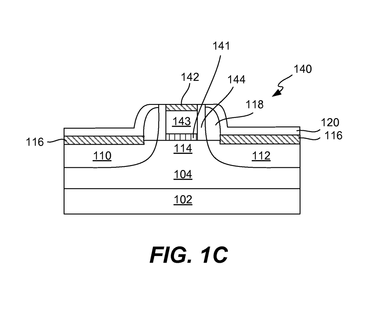 High compressive stress carbon liners for MOS devices