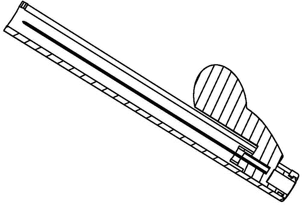 Remaining needle with unilateral-seam protective sleeve