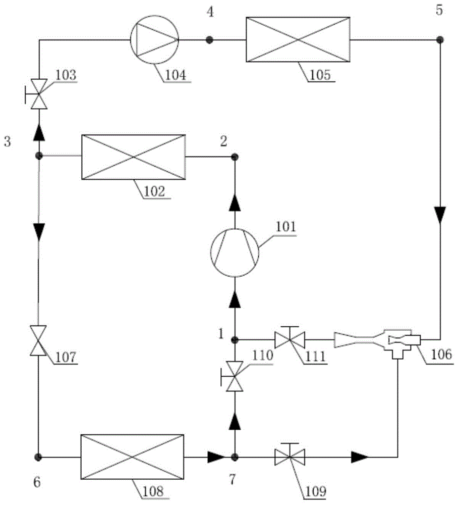 Solar assisted ejector synergized steam compression type heat pump circulating system and method