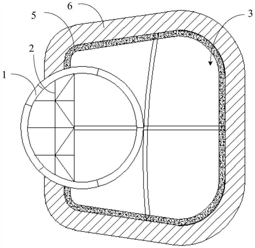 Method for constructing crossover section tunnel combined with shield tunnel