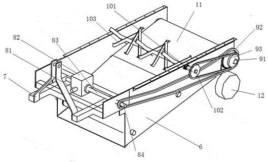 Plastic film residue pickup machine