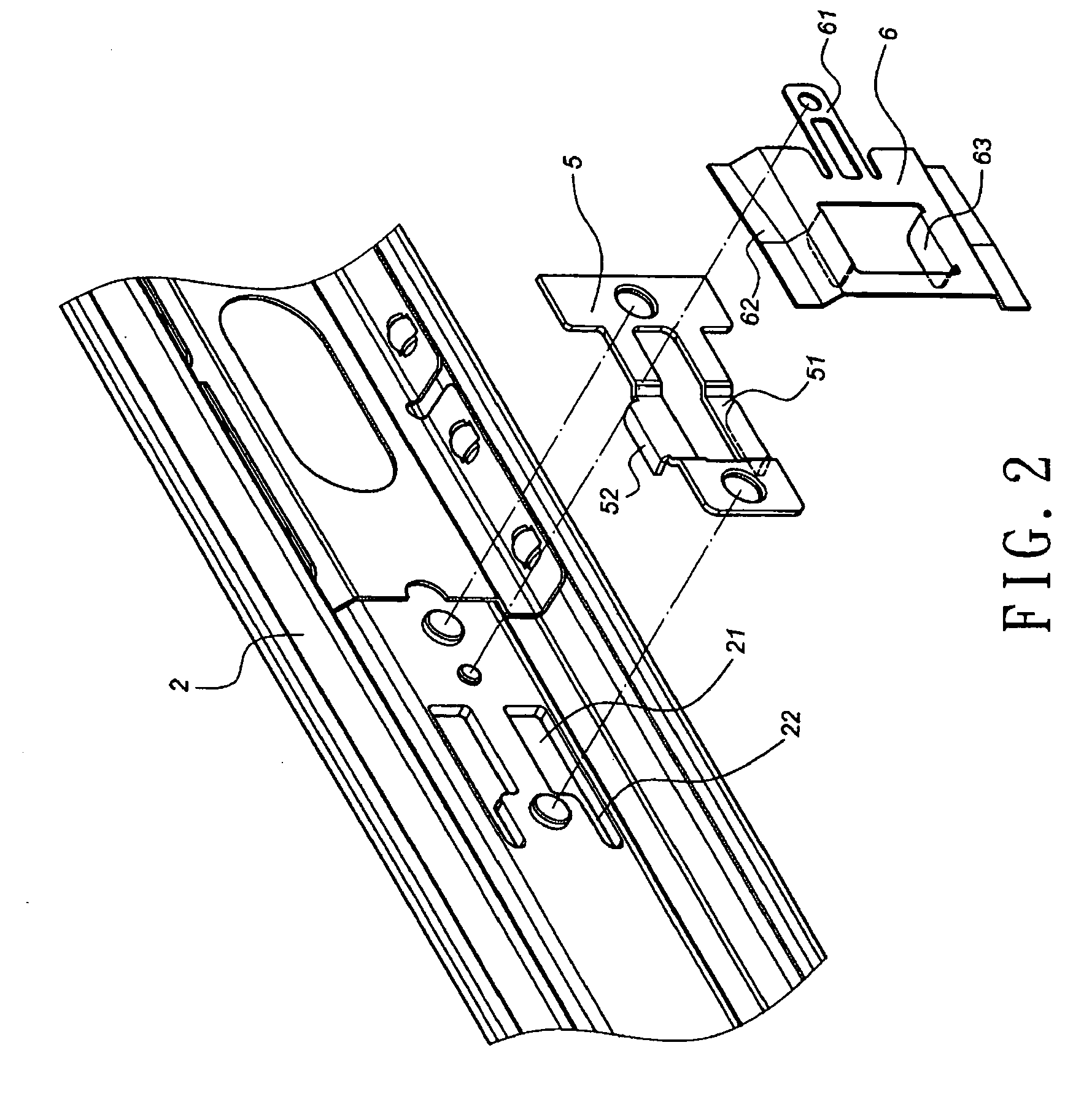 Retaining mechanism for a multi-section slide track assembly