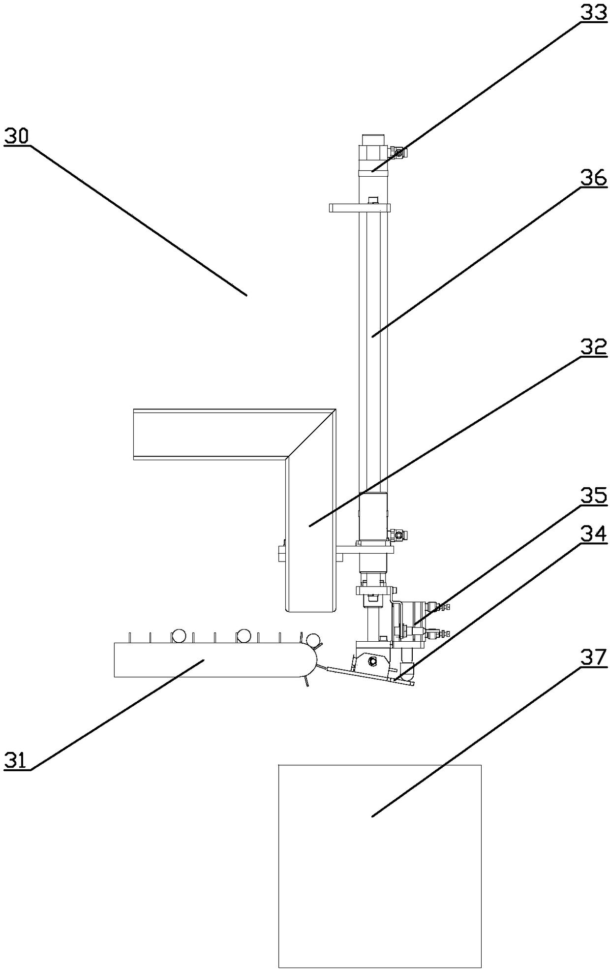 Intermittent rod part collection device