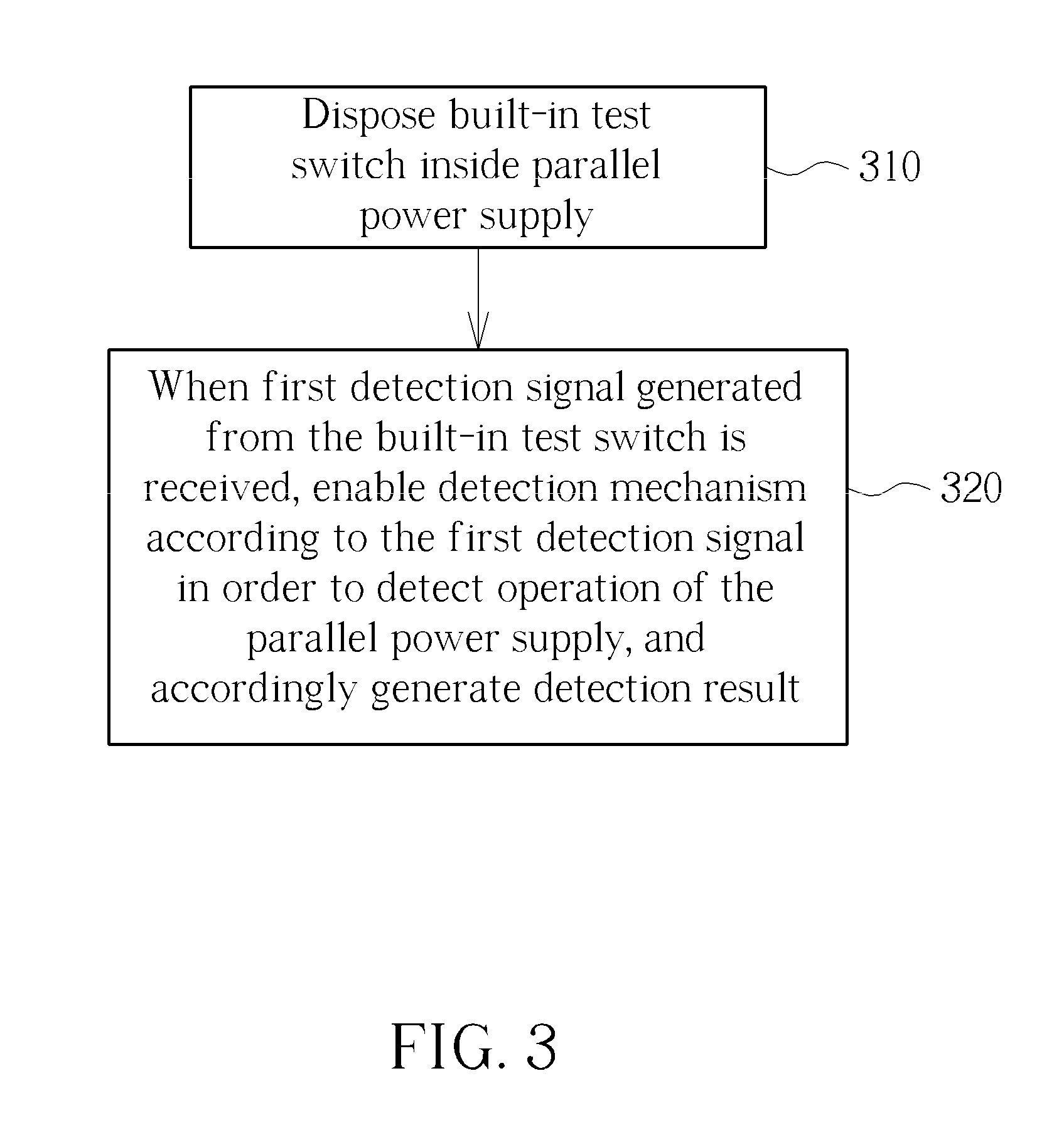 Parallel power supply and power detection method for parallel power supply