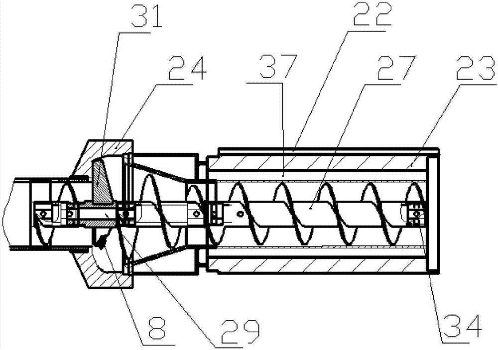 Split type spiral pipe jacking machine and construction process thereof