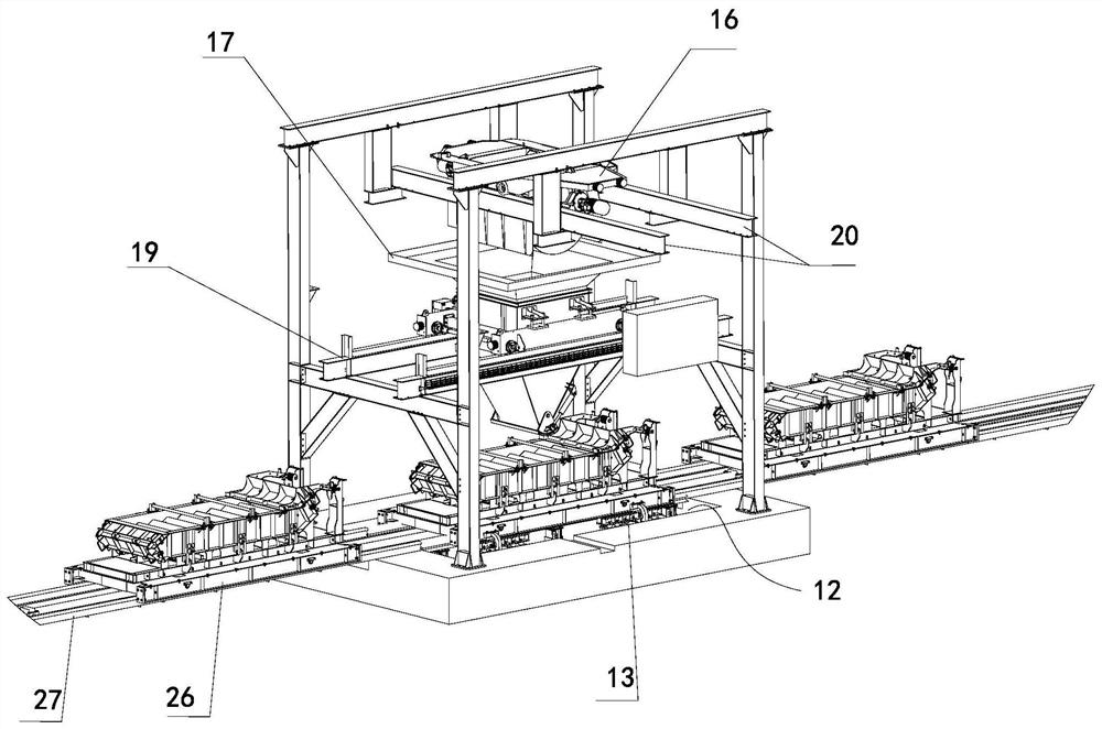 Prefabricated stair flow type production line