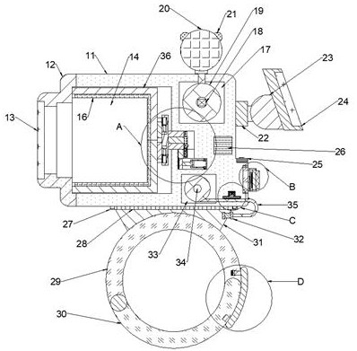 Underwater photographic device capable of quickly returning and improving diving safety