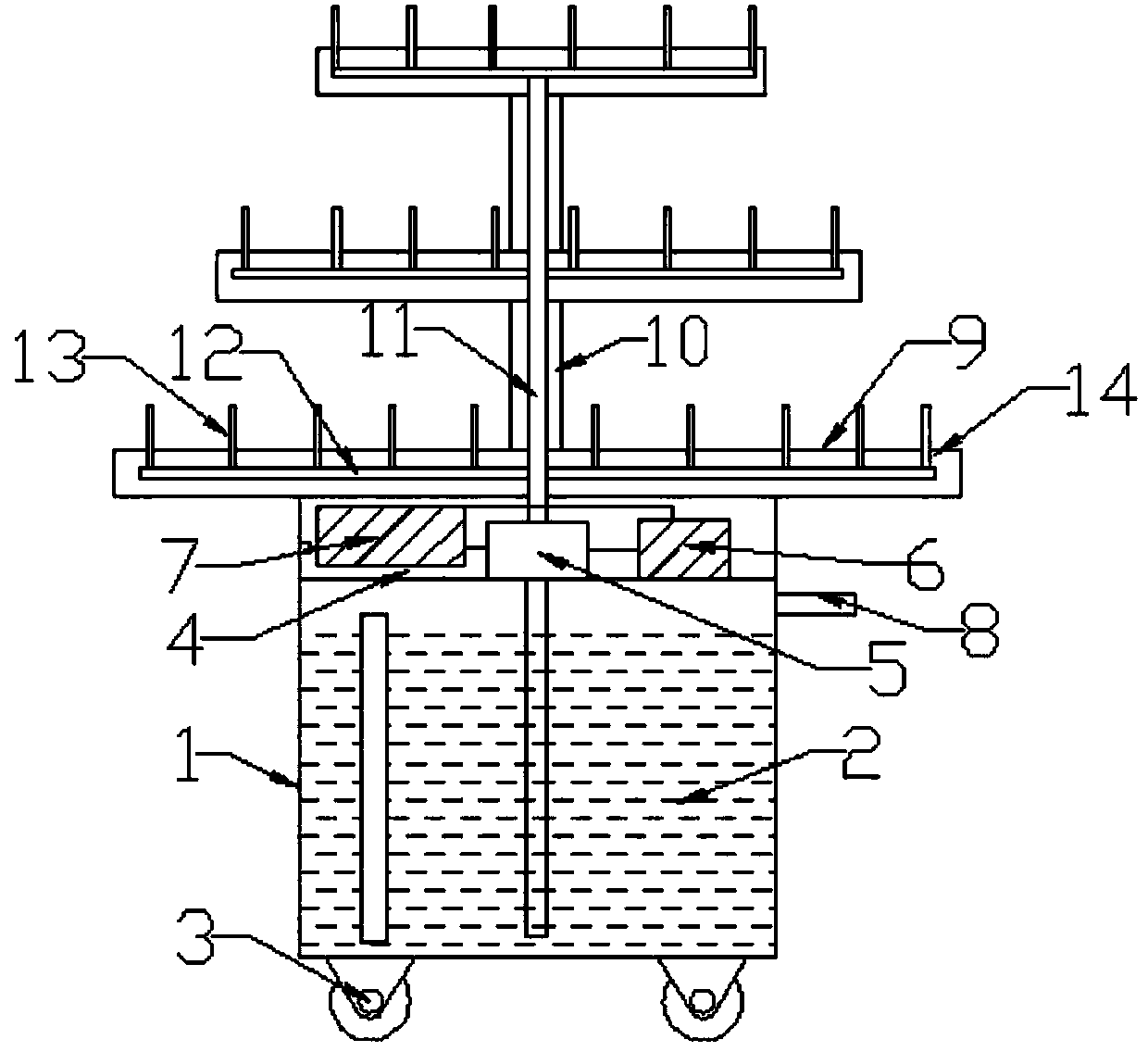 Flower pot rack with automatic watering function for garden