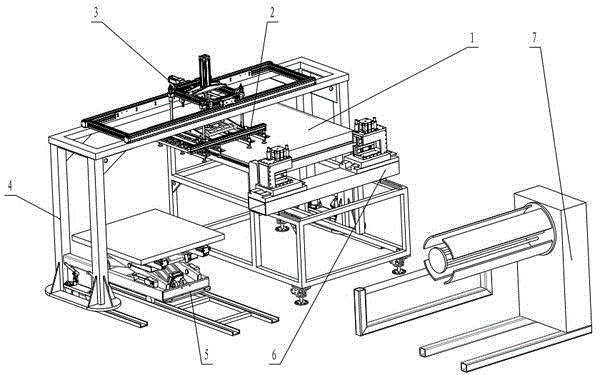 Automatic blanking system for silicon steel sheet stamping production line