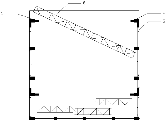 Lifting method of steel structure roof truss pulling rod in narrow space