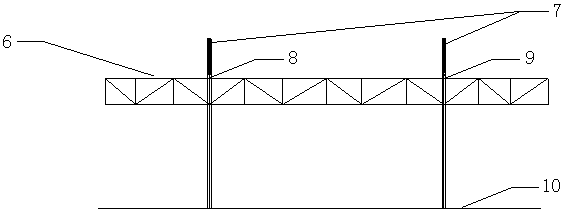 Lifting method of steel structure roof truss pulling rod in narrow space