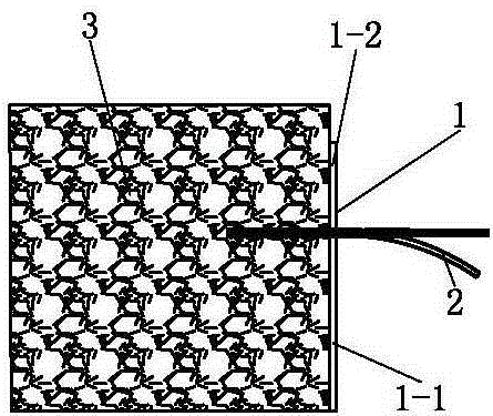 Lining end module for embedded water stop belt