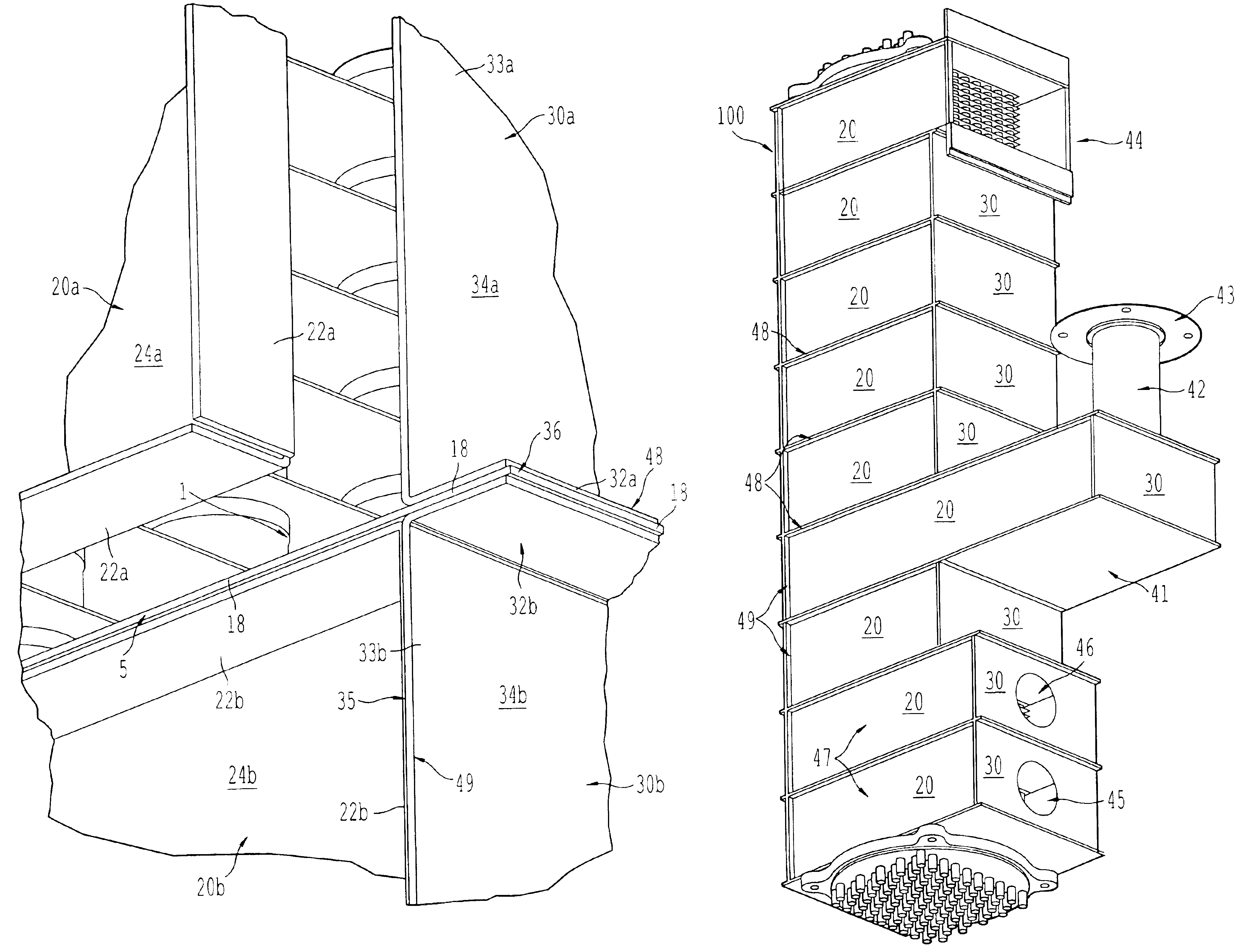 Heat exchanger housing and seals