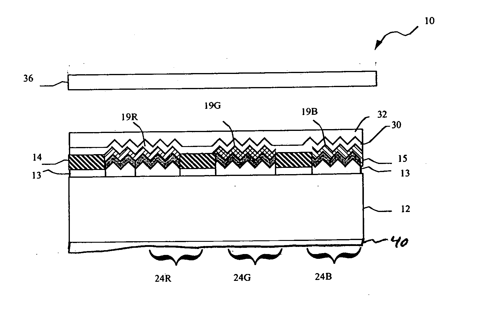 Organic polarized light emitting diode display with polarizer