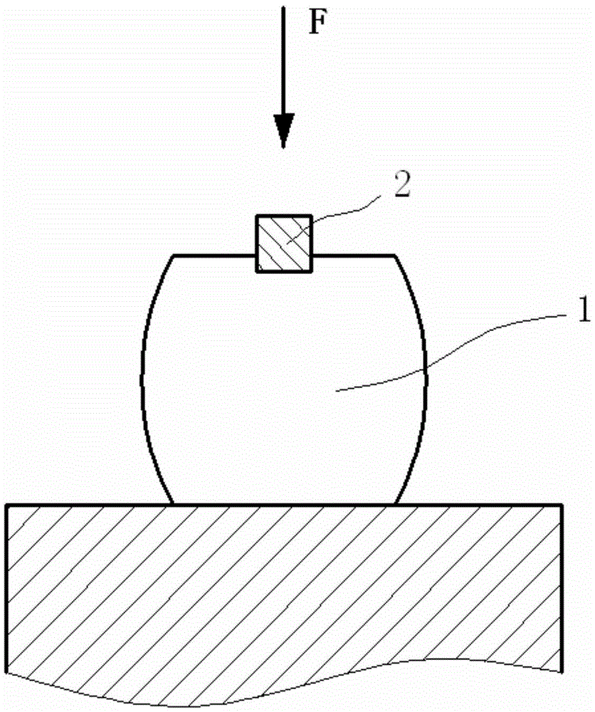 Upsetting method of bearing steel cake blank