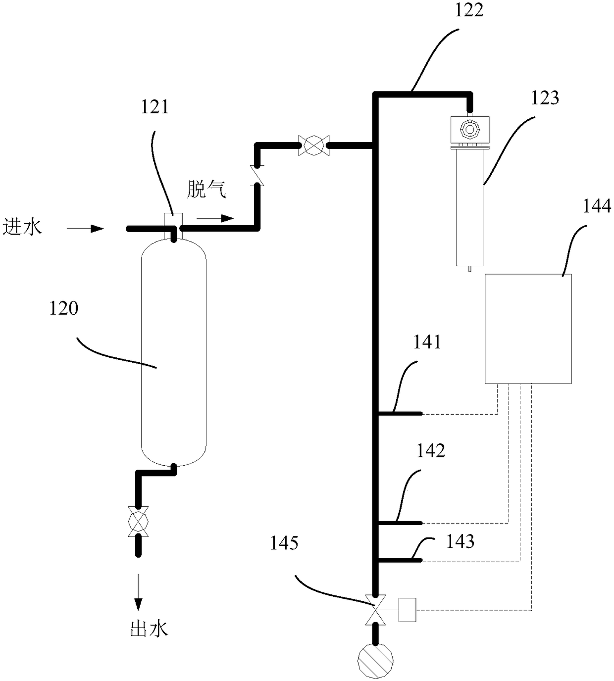 Circulating cooling water system and automatic drainage device thereof